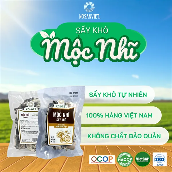 Mộc Nhĩ Nosanviet - Túi 30g